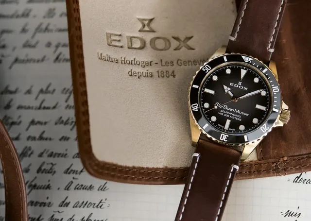 Edox: Skydiver Military Bronze Limited Edition