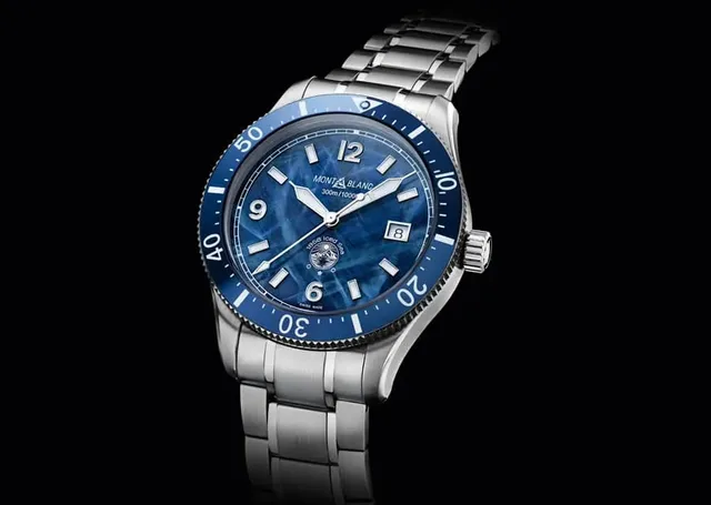 Montblanc: 1858 Iced Sea Automatic Date Blue