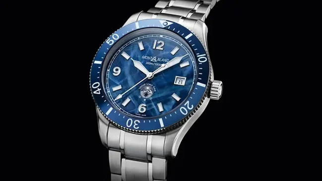 Montblanc: 1858 Iced Sea Automatic Date Blue