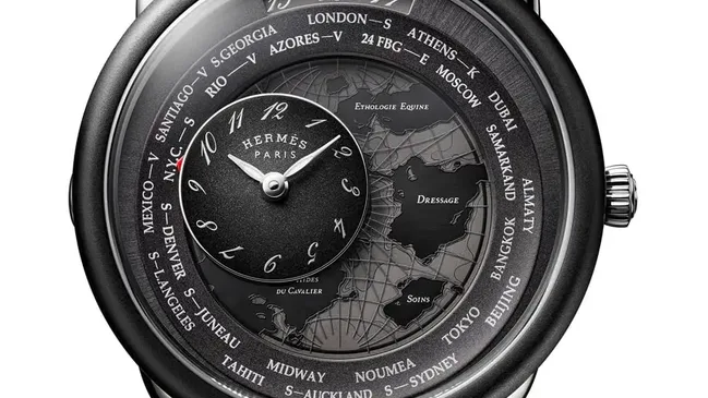 Hèrmes: Arceau Le Temps De Voyageur in Platin 41mm