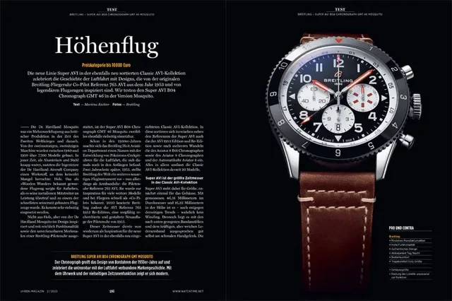 UHREN-MAGAZIN-Test: Breitling Super AVI B04 Chronograph GMT 46 Mosquito
