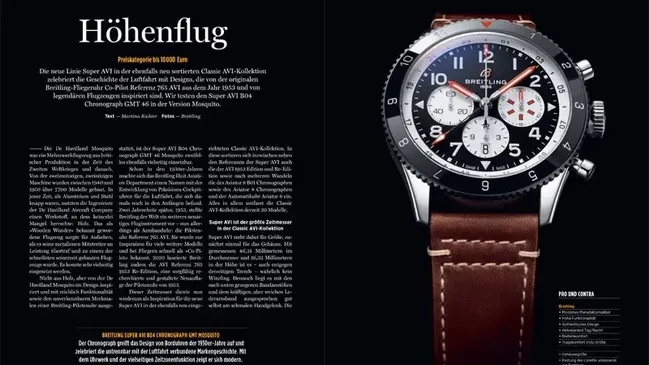 UHREN-MAGAZIN-Test: Breitling Super AVI B04 Chronograph GMT 46 Mosquito
