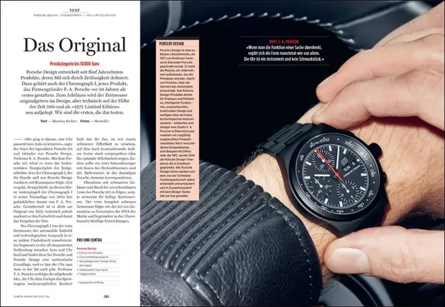 UHREN-MAGAZIN-Test: Porsche Design Chronograph I – 1972 Limited Edition
