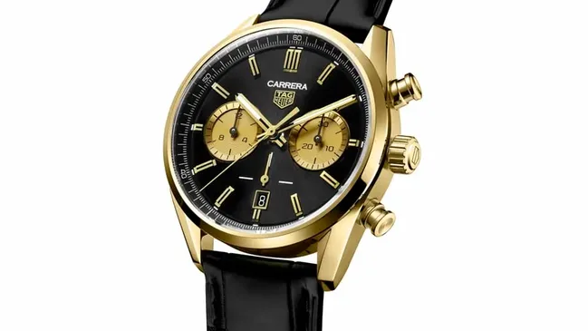 TAG Heuer: Carrera Chronograph in Schwarz und Gold