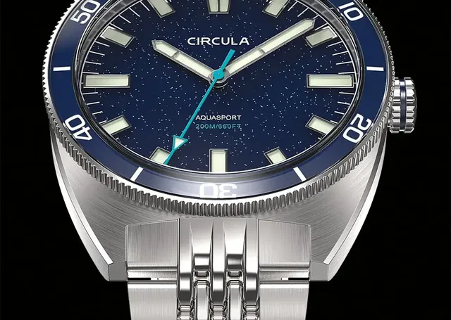 Circula: AquaSport2 Aventurin LE, Kautschuk- und Edelstahlband