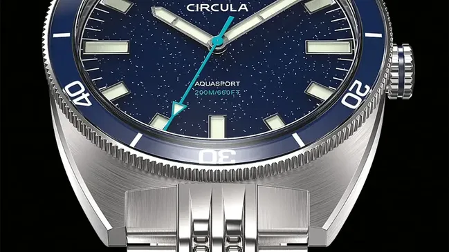 Circula: AquaSport2 Aventurin LE, Kautschuk- und Edelstahlband