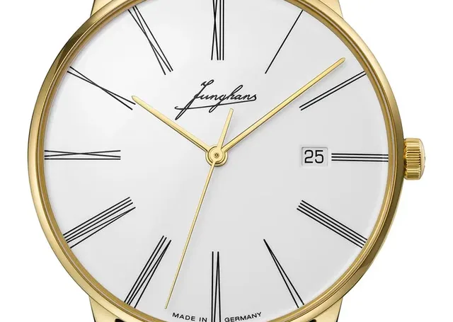 Junghans: Meister fein Automatic Edition Erhard in Gelbgold