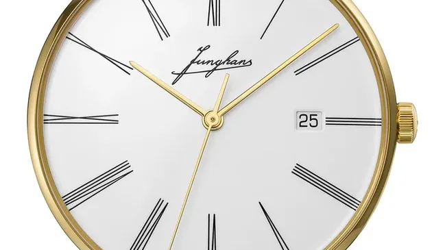 Junghans: Meister fein Automatic Edition Erhard in Gelbgold
