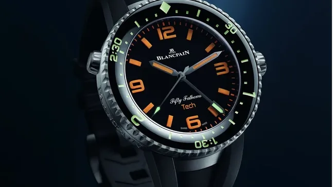 Blancpain Taucheruhr Fifty Fathoms 70th Anniversary Act 2 Tech Gombessa, schwarzes Zifferblatt