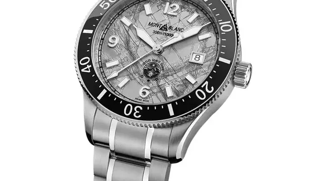 Montblanc: 1858 Iced Sea Automatic Date mit grauem Zifferblatt