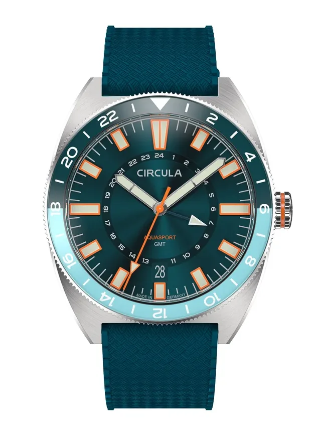 Circula: AquaSport GMT mit Kautschukband