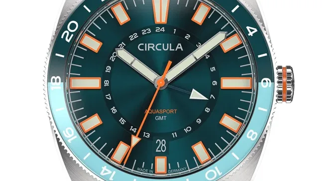 Circula: AquaSport GMT mit Kautschukband