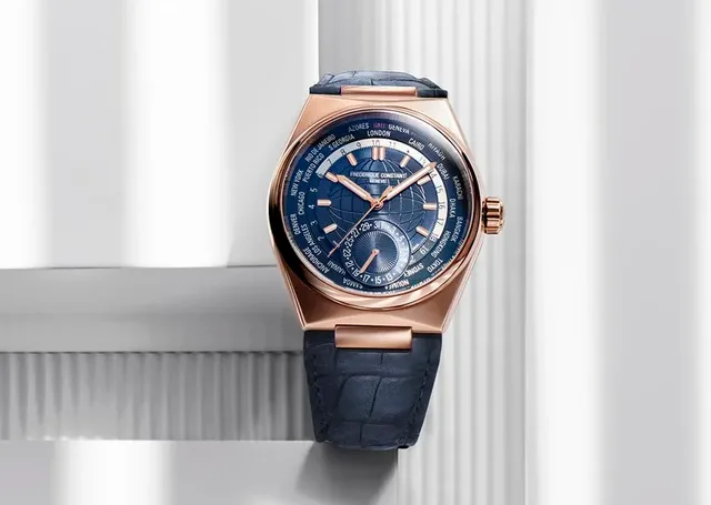 Frederique Constant Highlife Worldtimer Manufacture in Blau und Roségold