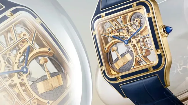 Cartier: Santos-Dumont Skeleton, limitierte Edition in Gelbgold