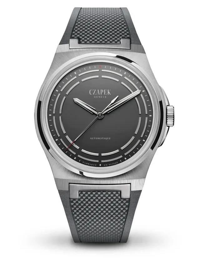 Czapek: Antarctique Titanium Dark Sector mit Kautschukband