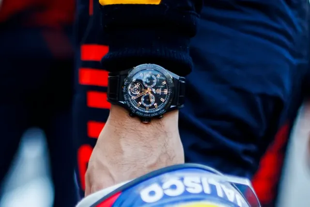 TAG Heuer Uhr, Formel 1 Rennfahrer, Helm