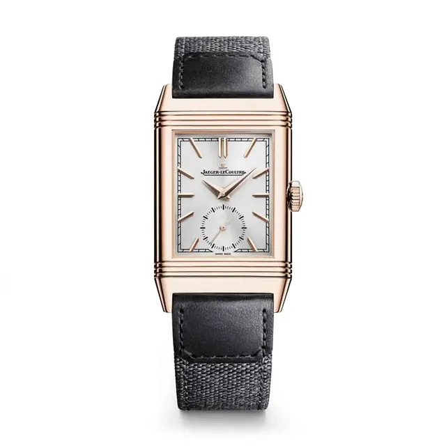 Jaeger-LeCoultre: Reverso Tribute Small Seconds in Rotgold mit silberfarbenem Zifferblatt