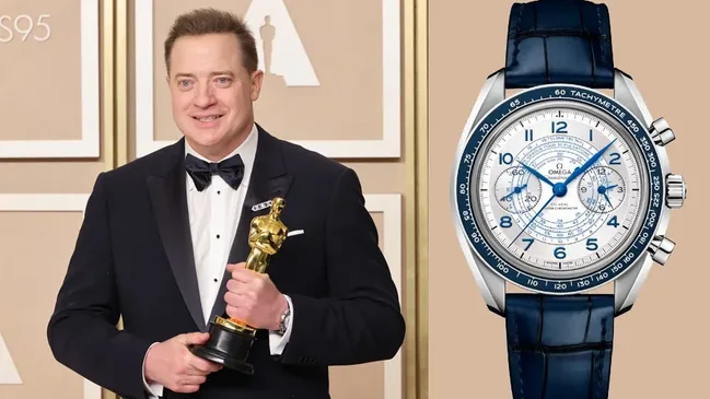 Brendan Fraser, Oscars 2023, OMEGA Speedmaster Chronoscope