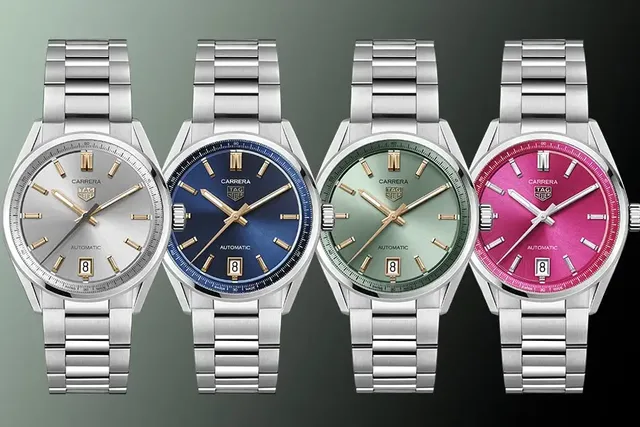 TAG Heuer: Neue Carrera Date Uhr, vier Uhren, bunte Zifferblätter