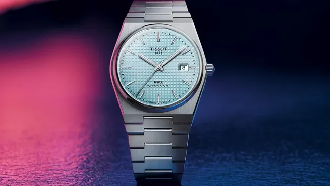 Tissot PRX Powermatic 80 mit Ziffebrlatt in Iceblau, Stahlarmband