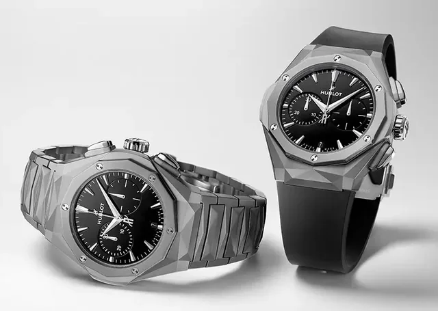 Hublot Classic Fusion Chronographen Orlinski Titanium, zwei Uhren