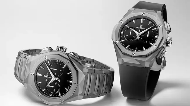 Hublot Classic Fusion Chronographen Orlinski Titanium, zwei Uhren