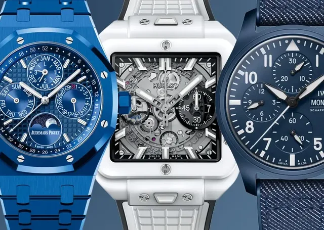 Keramikuhren Blau Weiß, Audemars Piguet, Hublot, IWC