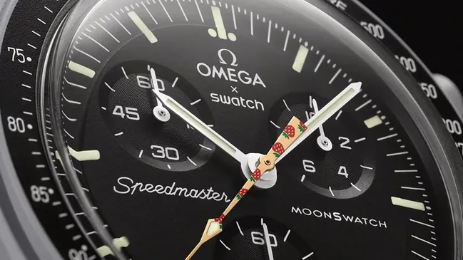 Omega x Swatch MoonSwatch Erdbeermond Zeiger