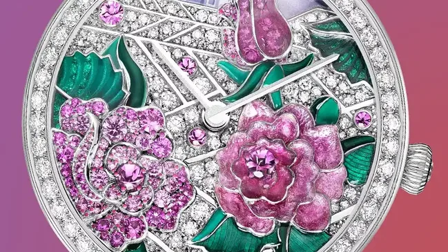 Uhren mit Naturbezug, Rosen-Zifferblatt, Van Cleef & Arpels