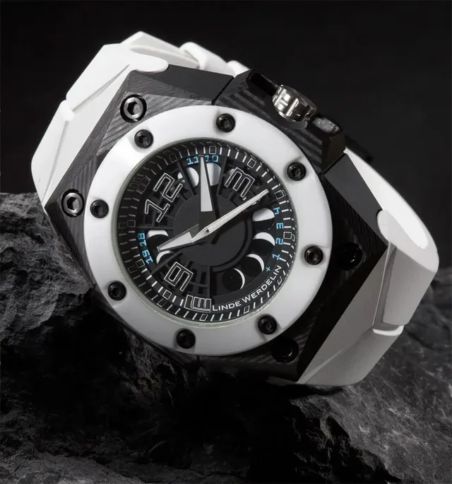 Linde Werdelin Oktopus Moon 3DTP White Black Ink