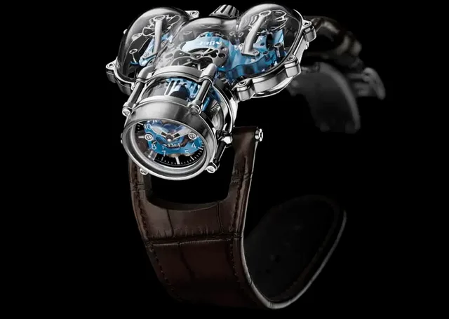 MB&F: HM9 Sapphire Vision in Weißgold mit blauem Werk