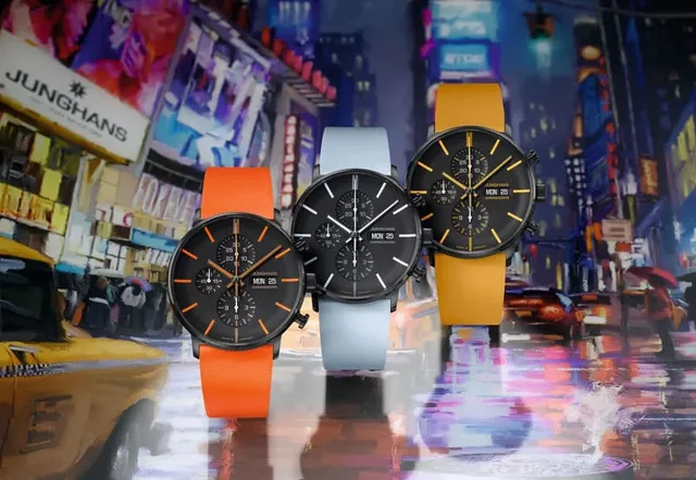 Junghans: Die Form A Chronoscope kommt in drei Farben