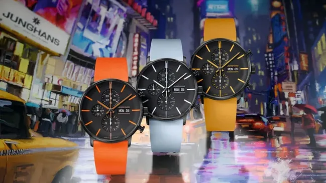 Junghans: Die Form A Chronoscope kommt in drei Farben