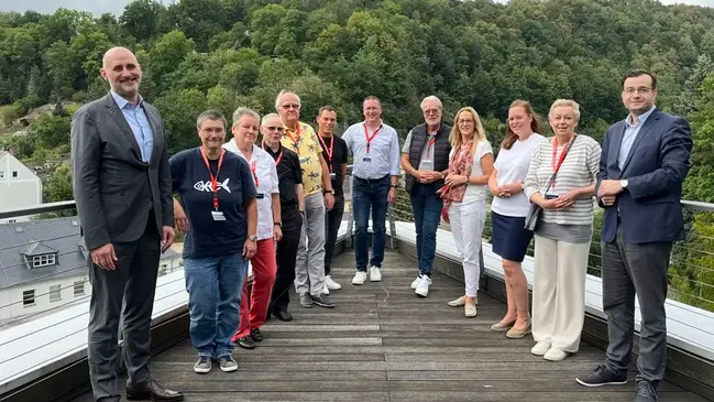 Zum Ausklang des Tages noch ein Erinnerungsfoto auf dem Dach von Moritz Grossmann