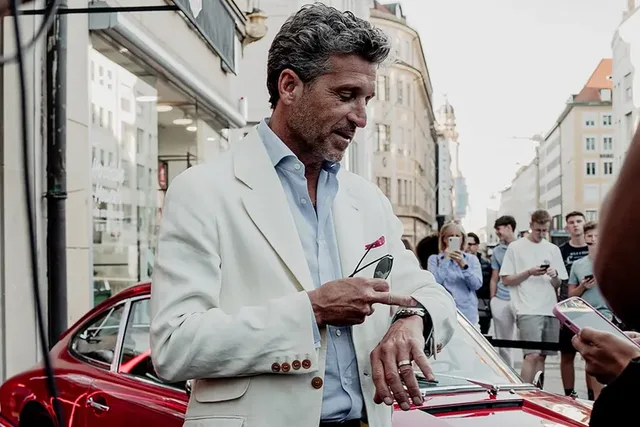 Bei TAG Heuer Boutique Opening in München, Markenbotschafter Patrick Dempsey