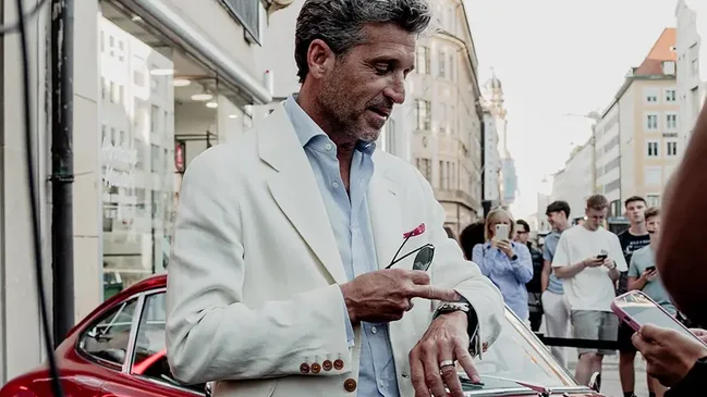 Bei TAG Heuer Boutique Opening in München, Markenbotschafter Patrick Dempsey