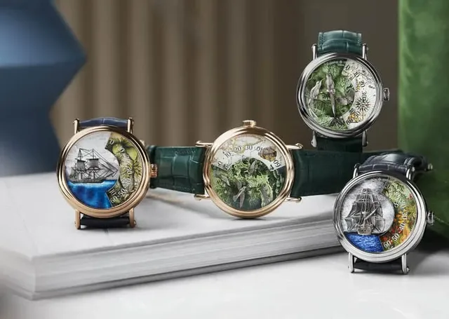 Die vier Modelld der neuen Vacheron-Constantin-Kollektion Métiers d’Art Hommage an Naturforscher und Entdecker