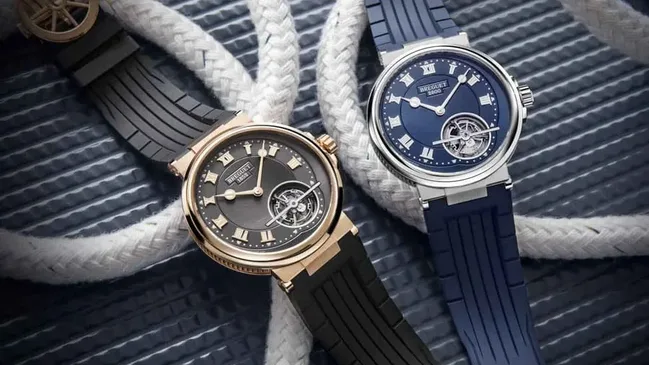 Breguet: Marine Tourbillon 5577 in Roségold und Platin
