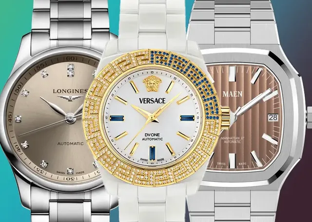 drei Uhren, Longines, Versace, Maen