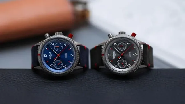 Hanhart: Red X Blue und Red X Grey als Armbanduhren