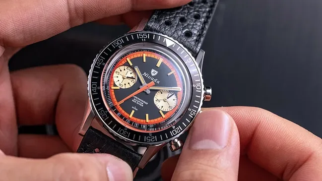 Nivada Grenchen Chronoking Paul Newman Orange x Valjoux 23 VZ