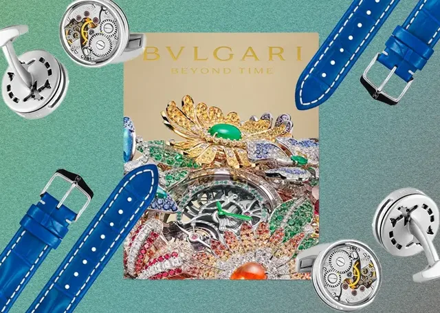 Uhrengeschenke Last Minute Collage Armbänder, Manschettenknöpfe, Bücher