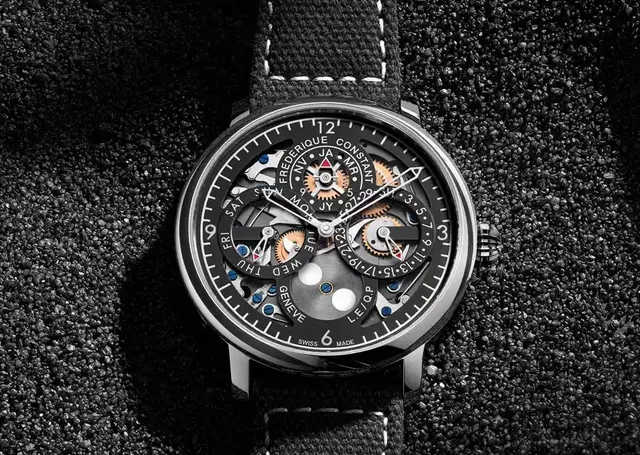 Sichtbare Mechanik: Frederique Constant: Slimline Perpetual Calendar Manufacture Peter Speake