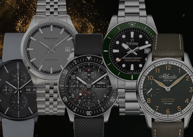 WatchTime Düsseldorf, fünf Uhren