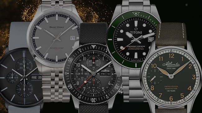 WatchTime Düsseldorf, fünf Uhren