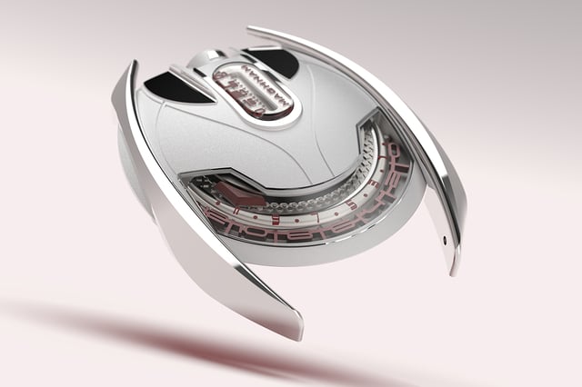 Maghnam – Mohareb, ausgefallene Uhrenkreation aus Edelstahl mit Handaufzugskaliber