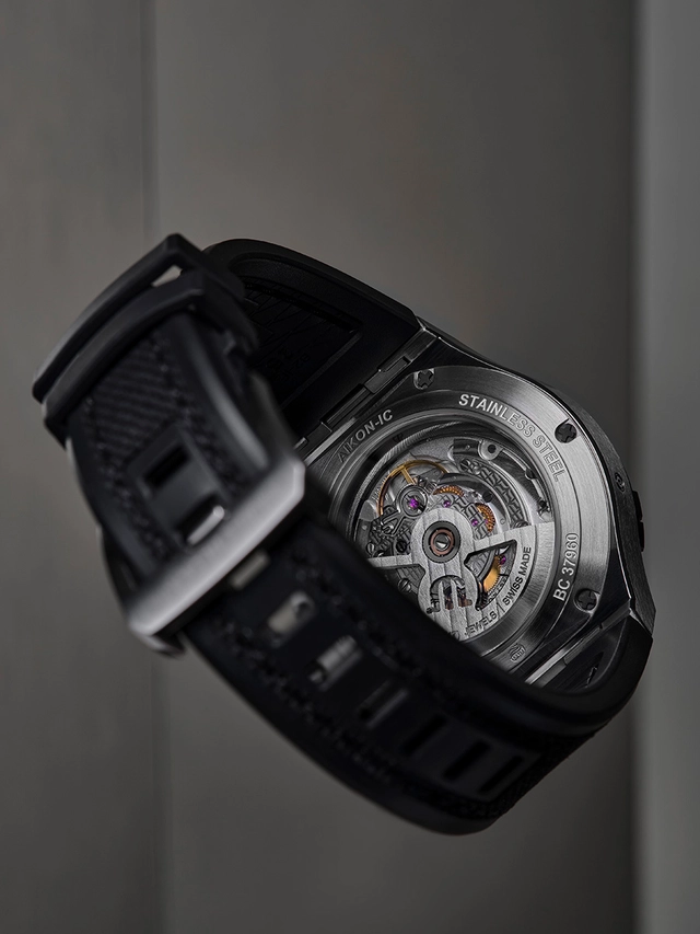 Maurice Lacroix Aikonic Master Triple Retrograde, Saphirglasboden mit Einsicht Uhrwerk