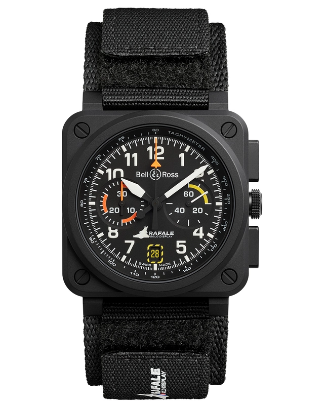 Bell & Ross – BR-03 Chrono Rafale Solo Display, Toolwatch mit Keramikgehäuse und Nylonband