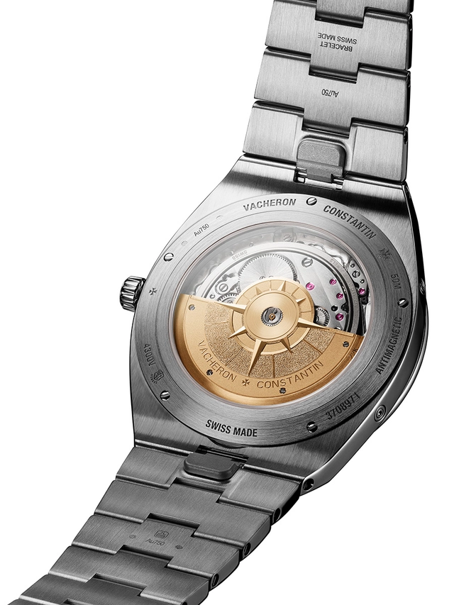 Vacheron Constantin Overseas Perpetual Calendar Ultra-Thin, Referenz 4300V-220G-H151, Gehäuseboden mit Werk Kaliber 1120 QP/1 und Rotor