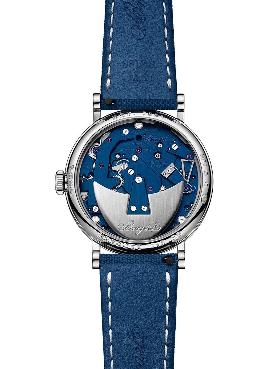 Breguet Tradition Seconde Rétrograde Seconde 7037, Gehäuseboden mit Werk